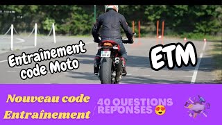 Nouveau code moto ETM 2024 40 questions réponses [upl. by Dyer]