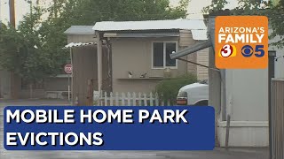 Hundreds face evictions at Phoenix mobile home parks [upl. by Aitnic784]