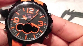 US Polo Assn Sport Orange Sport Watch Review [upl. by Ervine131]