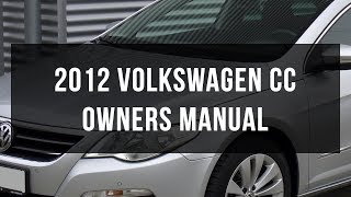 2012 volkswagen cc owners manual pdf [upl. by Libbie824]