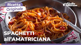 SPAGHETTI ALLAMATRICIANA  la RICETTA TRADIZIONALE🍅🥓🍝 [upl. by Atikan]