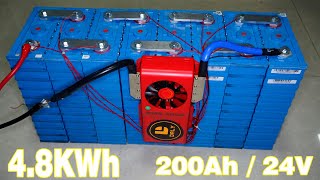 48KWh 200Ah24V battery LiFePO4 system with BMS 200A [upl. by Carlita852]