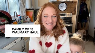 FAMILY OF 13 WALMART HAUL [upl. by Ecilahs398]