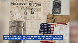 Time capsule from 1941 discovered at Indiana Dunes National Park [upl. by Guenzi]