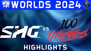 SHG vs 100T Highlights ALL GAMES  Worlds 2024  PlayIns Day 4  SoftBank HAWKS vs 100 Thieves [upl. by Icyaj]