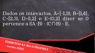 MA11 cap4 exercício 41 versão 2023 mestrado profmat [upl. by Drawoh757]