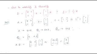 Controllability and Observability  Example  Control Systems  Lec127 [upl. by Aliber628]