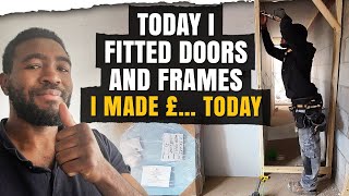 Fire Doors and frames Fitting a self employed carpenters Day [upl. by Azilem]