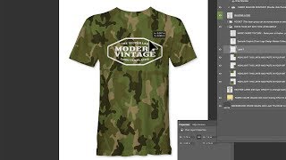 Camo Pattern TShirt Mockup [upl. by Timmie]