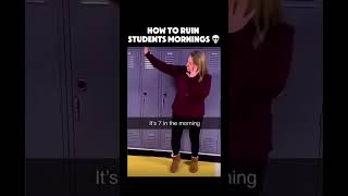 How to ruin students mornings 😭💀 bruh subscribe memes meme trending funny comedy [upl. by Herrington]