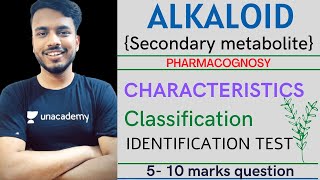 Alkaloid  Secondary metabolite  alkaloid Pharmacognosy  alkaloid test  alkaloid classification [upl. by Munford270]