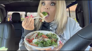 Veggie Grill Mukbang Far East Bowl  Plant Based Trish [upl. by Eiramnerual]