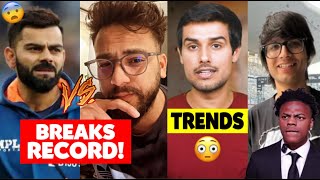 Elvish Yadav Vs Virat Kohli 😳 Why Dhruv Rathee Trends IShowSpeed Apologise Sourav Joshi Donate [upl. by Nosle]