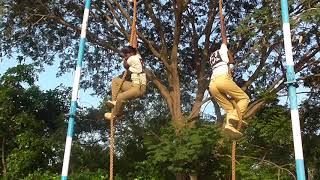 Rope Climbing Women Techniques by PTC Ongole [upl. by Haugen826]