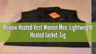 Review Heated Vest Women Men Lightweight Heated Jacket Lightsout Design Windproof Electric Heati [upl. by Muire]