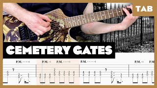 Pantera  Cemetery Gates  Guitar Tab  Lesson  Cover  Tutorial [upl. by Emad115]