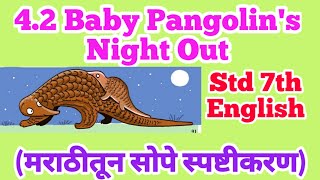 baby pangolins night out 7th std  baby pangolins night out 7th std in marathi  class 7 english [upl. by Biernat]