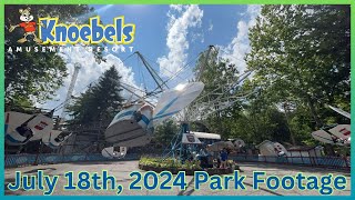 Knoebels Amusement Resort July 18th 2024 Park Footage [upl. by Lluj]