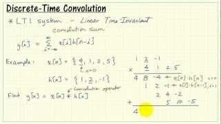 Discretetime convolution sum and example [upl. by Holbrook]