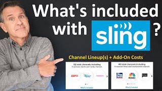 Sling TV Channels Lineup amp Package Options  Cost 2024  Local channels Sling vs YouTube TV etc [upl. by Va]