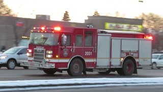 LONGUEUIL QC FIREFIGHTERS RESOPONDING IN GREENFEILD PARK  012719 [upl. by Eimmat]