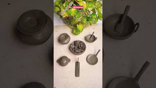 Mini Clay Cooking Pots amp Vegetables Making With Clay shorts [upl. by Virg669]