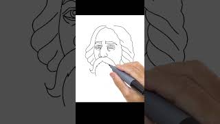 Rabindranath Tagore Drawing [upl. by Alyehc]