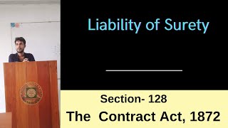 sec 128 of the contract Act in bangla  liability of surety [upl. by Matlick]