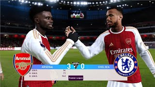 Arsenal vs Chelsea London derby Premier League Full Match and Highlights Skillful PES gameplay [upl. by Notlehs]