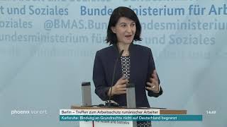 Hubertus Heil und Violeta Alexandru zum Arbeitsschutz rumänischer Arbeiter am 190520 [upl. by Ybrek973]