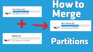 Merging Partitions in Windows 10 [upl. by Atirres]