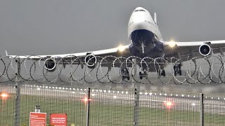 Boeing 747 Takes Off Sideways In Dramatic Crosswind [upl. by Weinrich152]