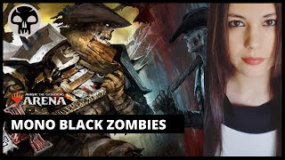 Mono Black Zombies  Innistrad Standard Deck Guide  MTG Arena Gameplay [upl. by Borlase]