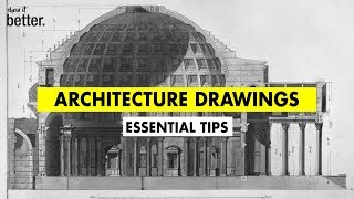 Draw like an Architect  Essential Tips to IMPROVE your drawings [upl. by Egag]