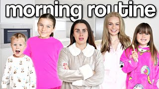 Our Family’s CRAZY New Morning Routine 4 Kids  Family Fizz [upl. by Akenet]