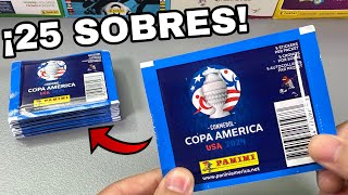 ABRIMOS 25 SOBRES DEL NUEVO ÁLBUM DE LA COPA AMERICA 2024 [upl. by Trillbee51]