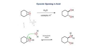 Epoxide opening in acid [upl. by Aerdnaek]