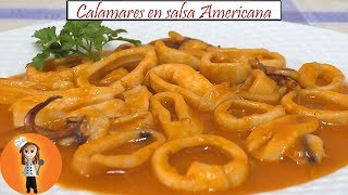 Calamares en Salsa americana  Receta de Cocina en Familia [upl. by Karlow]