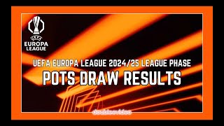 UEFA EUROPA LEAGUE POTS DRAW RESULTS 202425 TODAY [upl. by Margarethe]