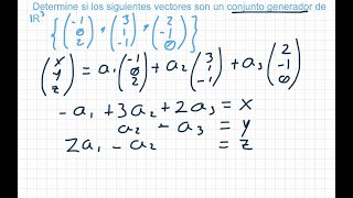 Espacio Generado Combinación Lineal y Conjunto Generador [upl. by Tjaden]