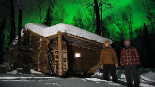 Living in Remote Alaskan Cabin under the Aurora 28F [upl. by Fayette]