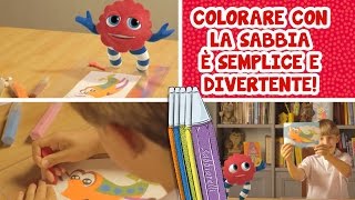 DISEGNI DA COLORARE CON LA SABBIA ECCO I SABBIARELLI [upl. by Notlew]