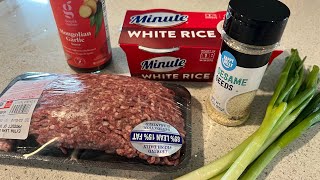 Easy Dinner Idea Mongolian Beef Bowls Ready in 9 Minutes easyrecipe cooking dinner [upl. by Anirdnajela504]