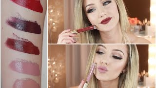 Stila Stay All Day Liquid Lipstick Swatches 2016 SPRING SHADES  Jazzi Filipek [upl. by Sapphire48]