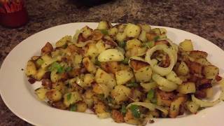 BREAKFAST MUST How To Make Fried Potatoes and onions [upl. by Rahmann]