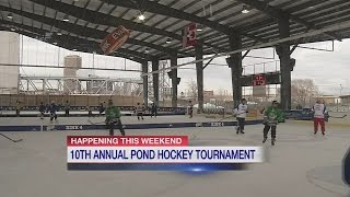 Pond hockey tournament about to get underway [upl. by Mcgrody]