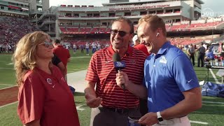 Marty and Vickie Burlsworth on BYUSN Gameday 91623 [upl. by Longawa]