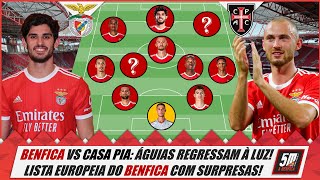 Liga 2223 Jornada 19 🔴 BENFICA VS CASA PIA ⚫ Antevisão  Qual vai ser o onze no regresso à Luz [upl. by Hackett]