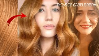 MISTURAS PARA LOIRO ACOBREADO TOM QUENTE E SUPER ESTILOSO e Cobrir Cabelo Branco HairTutorial [upl. by Otrevire929]