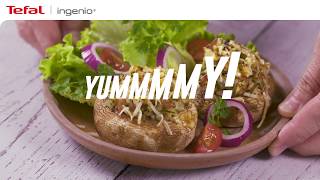 Stuffed Button Mushrooms recipe with Tefal Ingenio [upl. by Phail]